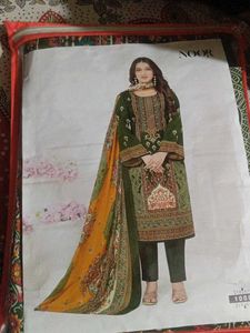 Noor Green Embroidered Salwar Kameez Suit.