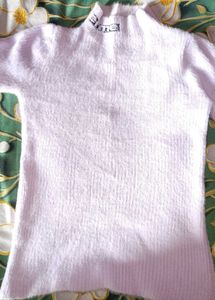 Lavender Knit Pullover Sweater