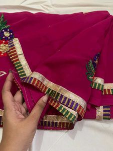 new heavy rani saree