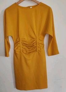Kazo Mustard Bodycon Dress