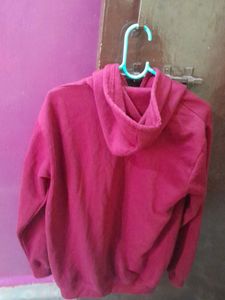 Maroon Colour Fleece Thick Hoodie