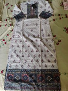 Floral &amp; Geometric Print ladies Kurta With Pant