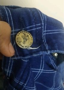 Ckecked Jean Pant