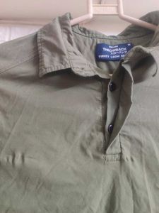 Olive Green Casual Mens T-shirt