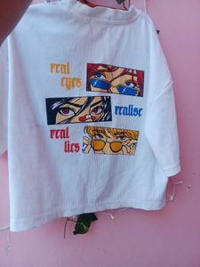 New White Crop Top For Women