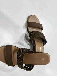 Brown Bata Heeled Sandals