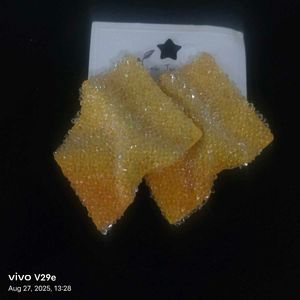 Stylish Yellow Earrings