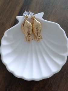 Fish Necklace Set With Earrings