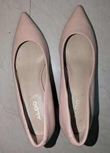 ALDO Pink Nude Block Heel Pumps