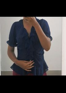 Y2k Ruffle Shirt.
