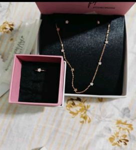 Giva 925 Real Silver Star Necklace Set