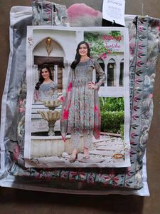 Floral Print Embroidered umbrella Kurta Set