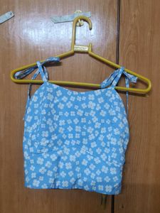 Floral Tie-Strap Crop Top