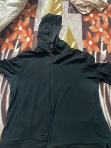 Decathlon Black Zip-Up Hoodie