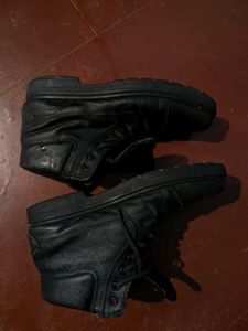 Black  leather Ankle Boots