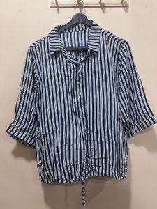 Striped Cinched Blouse