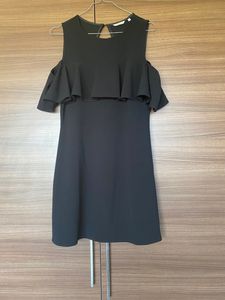 Elegant Cold Shoulder Black Dress