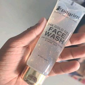 Pilgrim 24k Gold Gel Facewash with Korean White Lo