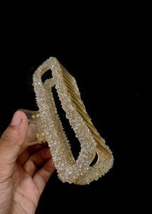 Sparkling Gold Rhinestone Hair Claw Clip