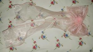 Pink Organza Hair Bow