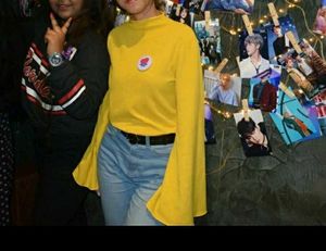 Flounce Sleeve Mock Neck Top (Winter)