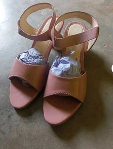 Pink Block Heel Sandals