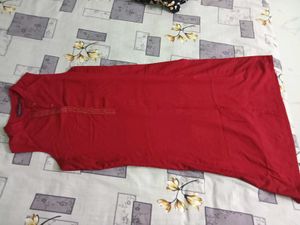 Red Sleeveless Kurti
