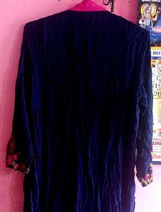 Embroidered Velvet Tunic
