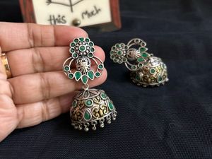 Combo Offer Emerald Jhumka Earrings