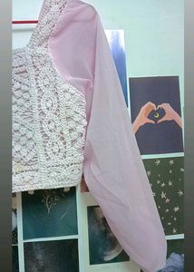 Elegant Baby Pink Crop Top