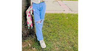 Ripped Light Wash Jeans