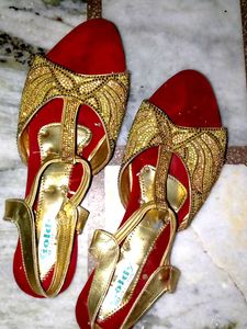 Red & Gold Flats