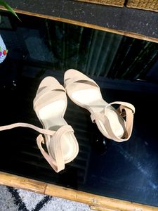 Wore Only Once. Beige Colour Heels