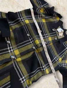 Burberry Plaid Double-Breasted Cardigan Coat