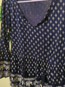 Navy Blue Empire Top