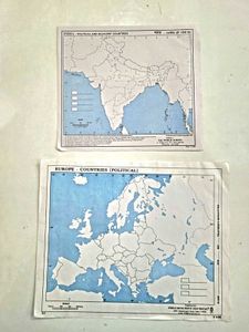 Political Maps Of India and Europe Combo