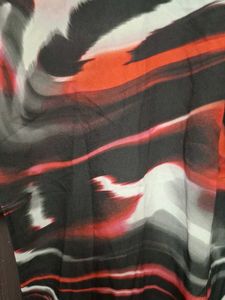 Stylish Abstract Print And Off Shoulder Top
