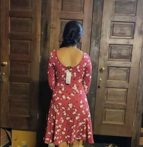 Max Maroon Skater Dress