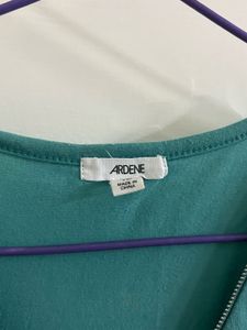 Ardene Teal Zipper Top with Front Pockets
