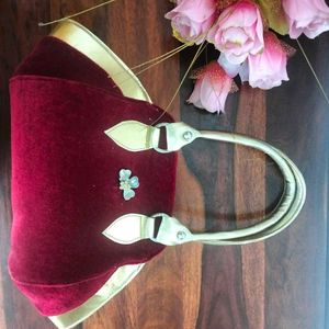 Red Velvet Handbag