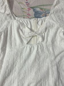 White Long Sleeve Mini Dress