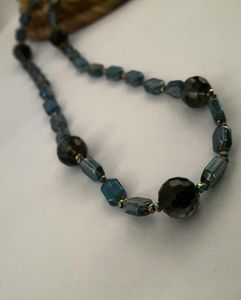 Blue Black Beaded Mala