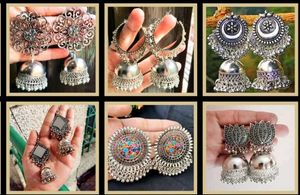 Boho Silver Earrings Collection 6pcs