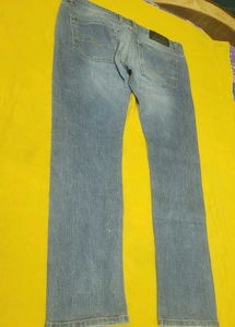 Unisex Light Wash Denim Jeans