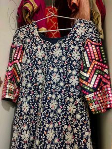 Mirror Work Embroidered Kurta Set