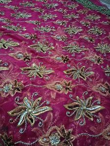 Net Full Of Zari Work Saree Perfect For Wedding