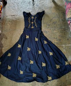 Elegant Navy Blue Ethnic Gown