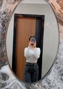 White Top With Black Lining