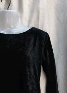 Elegant Black Velvet Maxi Dress