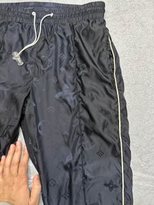Louis Vuitton-Styled Blue Track Pants | Monogram